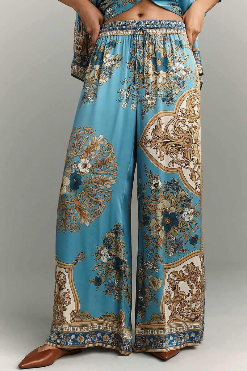 ALÉMAIS Cassie Silk Pull-On Pants