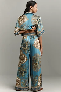 ALÉMAIS Cassie Silk Pull-On Pants