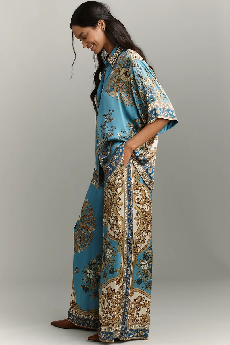 ALÉMAIS Cassie Silk Pull-On Pants