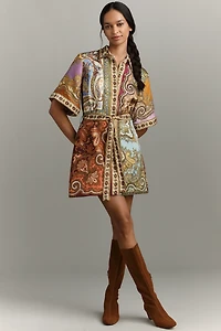 ALÉMAIS Clemenza Spliced Mini Dress