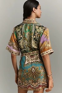 ALÉMAIS Clemenza Spliced Mini Dress