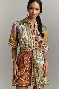 ALÉMAIS Clemenza Spliced Mini Dress