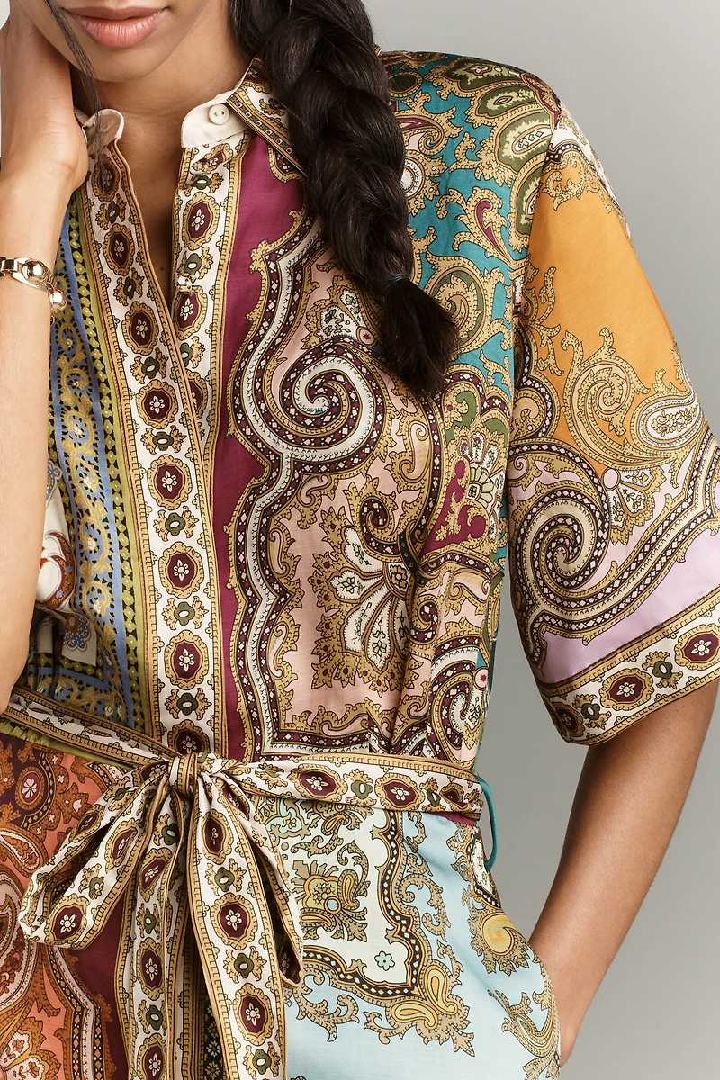 ALÉMAIS Clemenza Spliced Mini Dress