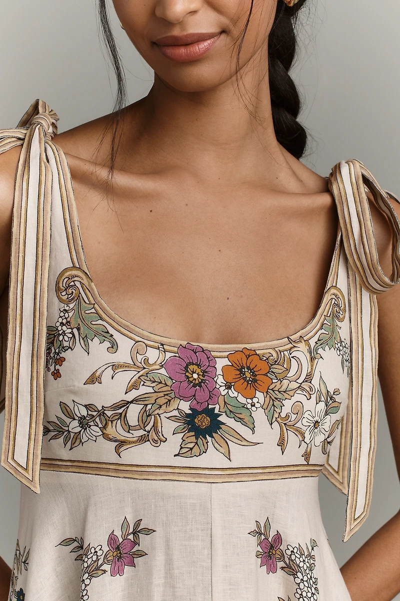 ALÉMAIS Antoinette Ballet Linen Midi Dress