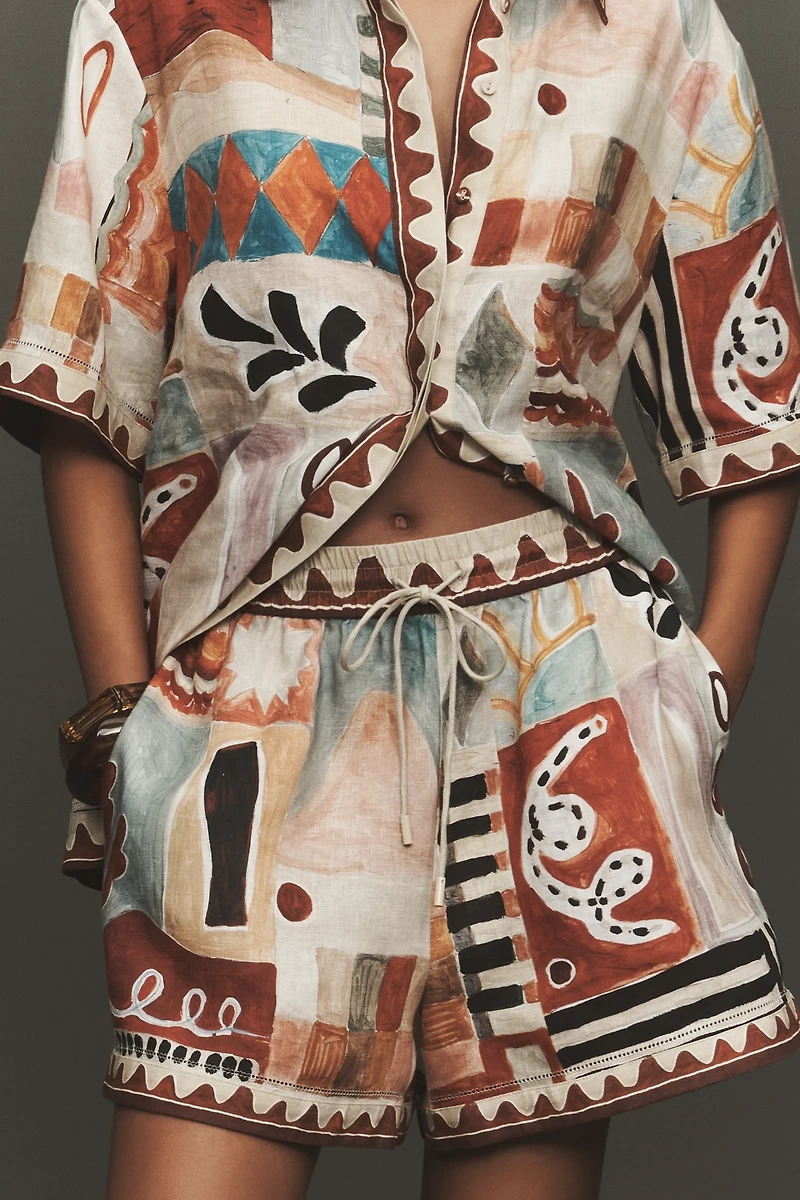 ALÉMAIS Michelle Linen Shorts