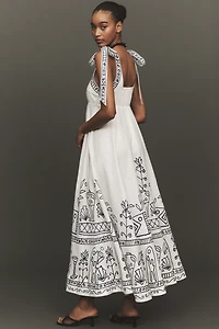 ALÉMAIS Leela Ballet Linen Midi Dress