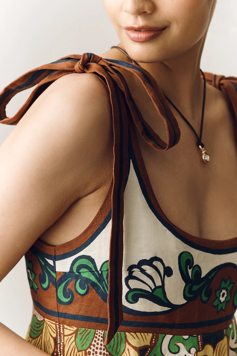 ALÉMAIS Liana European Linen Midi Dress