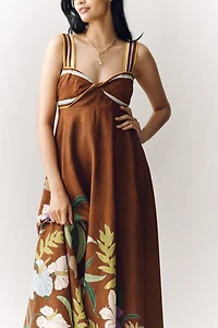 ALÉMAIS Alfie Linen Sleeveless Midi Sundress