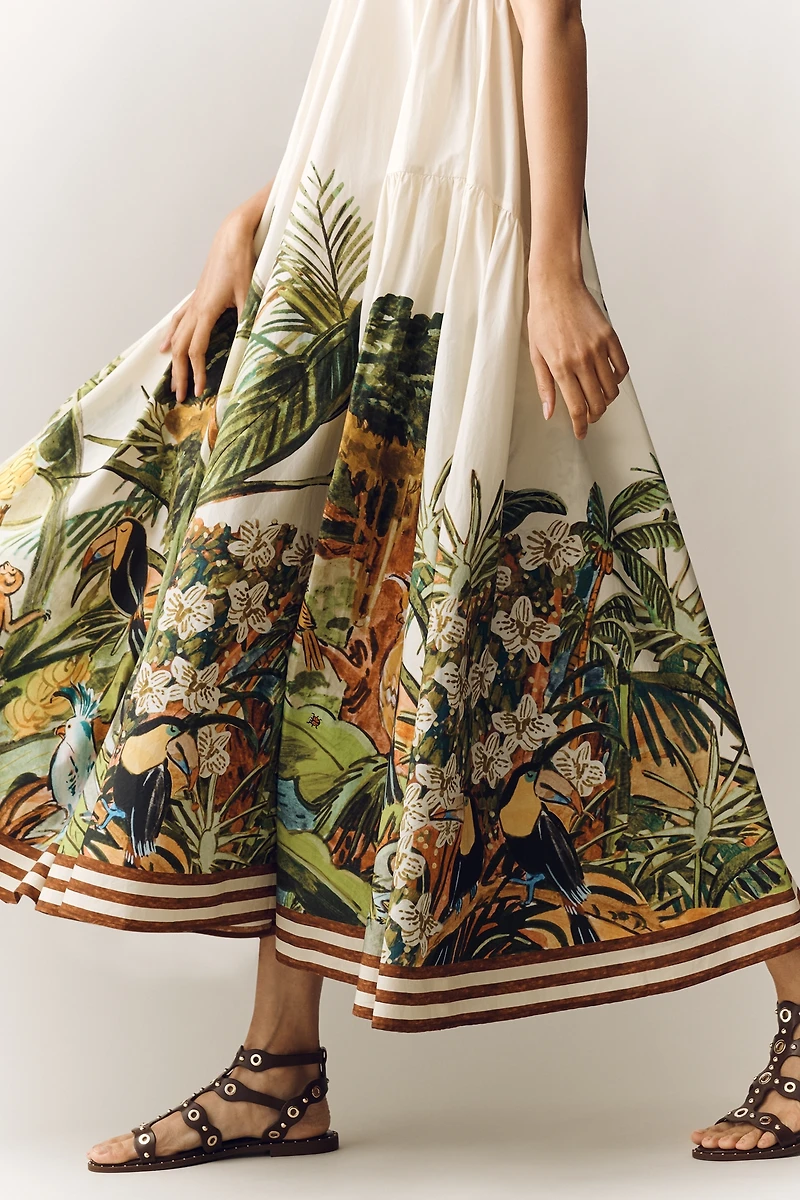 ALÉMAIS Toucan Tango Cotton Midi Dress