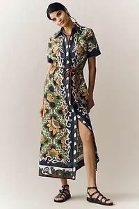 ALÉMAIS Liana Linen Midi Shirt Dress