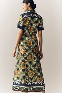 ALÉMAIS Liana Linen Midi Shirt Dress