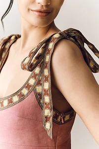 ALÉMAIS Zuri Linen Ballet Midi Sundress