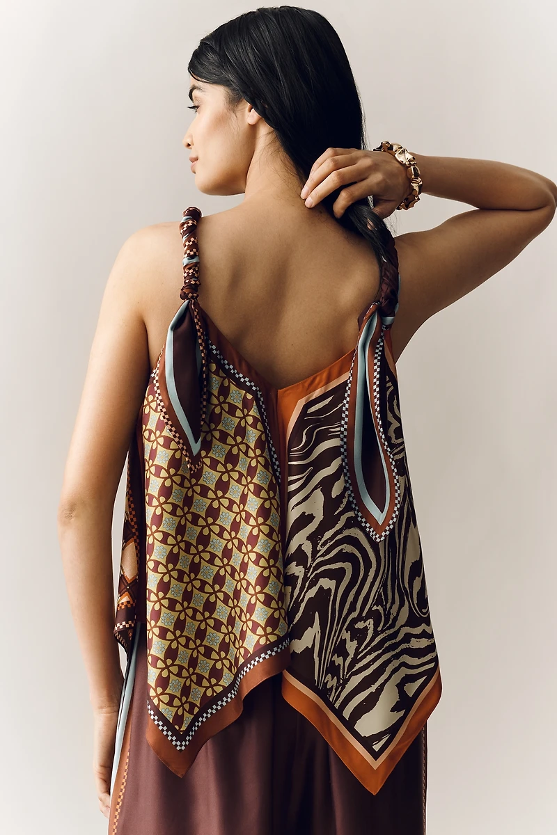 ALÉMAIS Wilson Silk Scarf Top