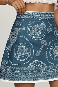 ALÉMAIS Lucky Linen Mini Skirt