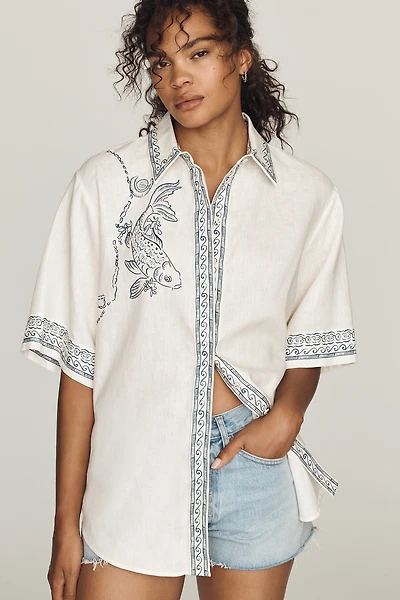 ALÉMAIS Lucky Linen Buttondown Shirt