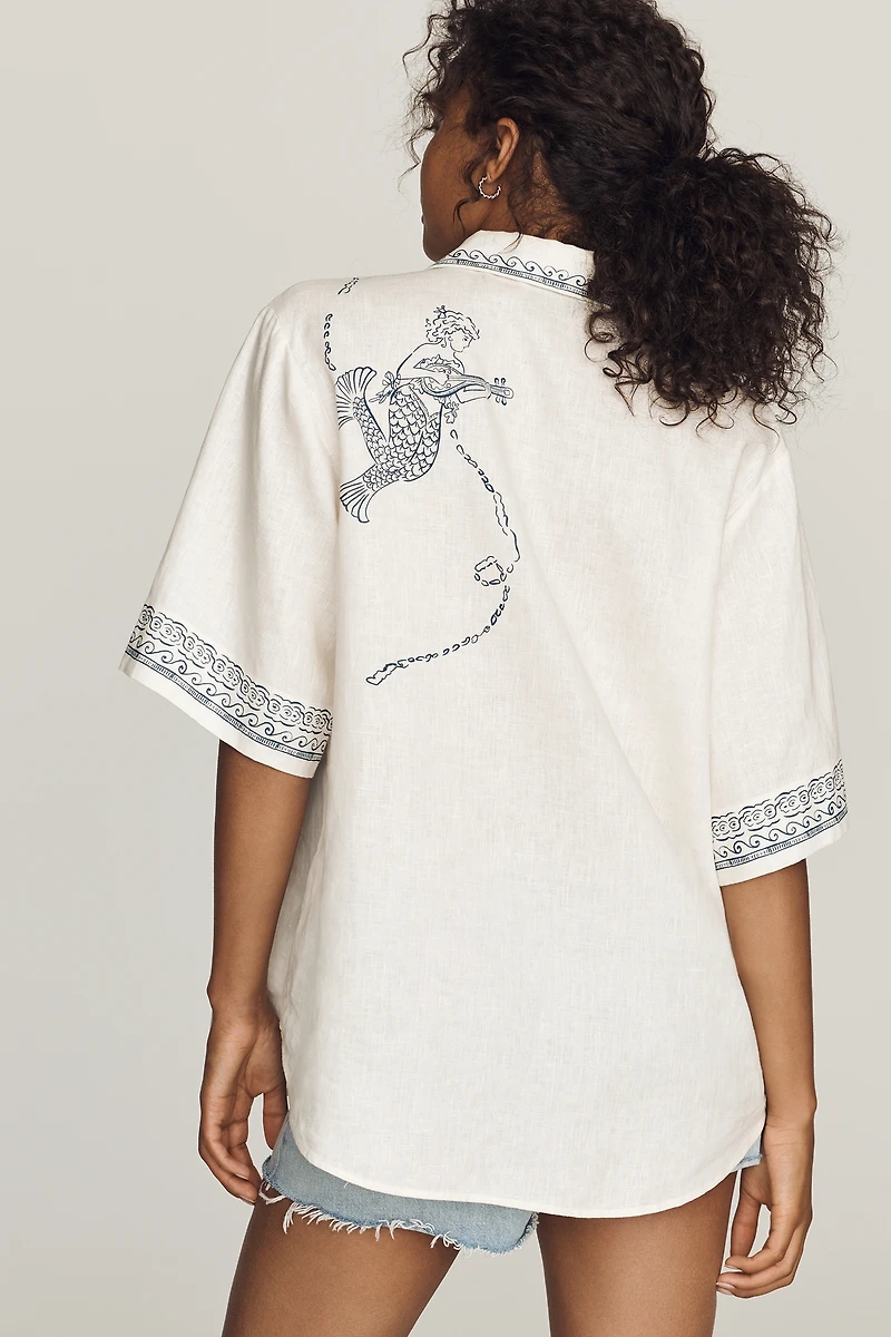 ALÉMAIS Lucky Linen Buttondown Shirt