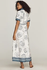 ALÉMAIS Lucky Linen Belted Maxi Dress