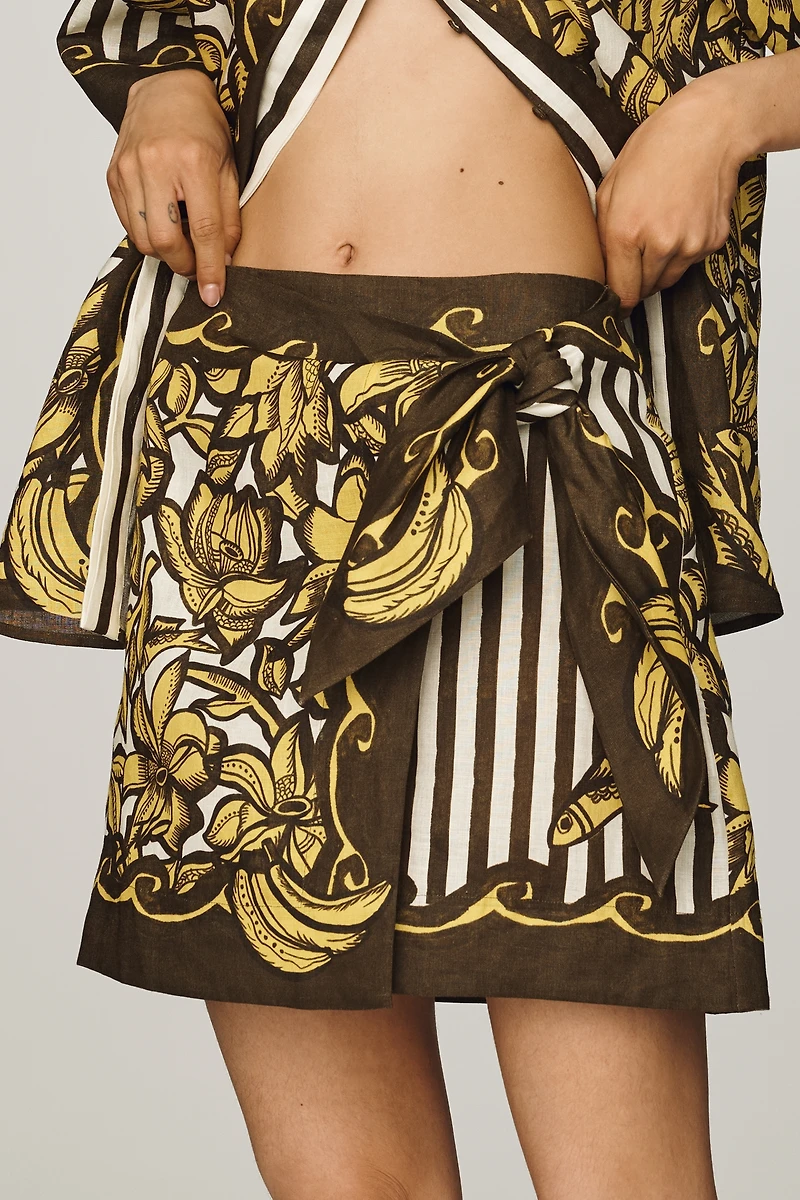 ALÉMAIS Mona Hemp Mini Sarong Skirt