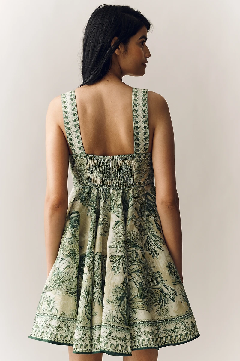 ALÉMAIS Sara Linen Twist Mini Dress