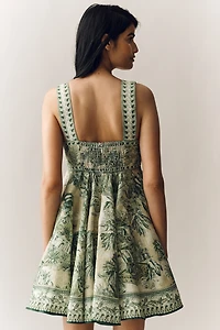 ALÉMAIS Sara Linen Twist Mini Dress