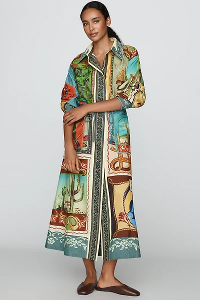 ALÉMAIS Ace Cotton Silk Maxi Shirtdress