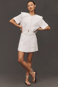 Lovaan Nina Eyelet Mini Skirt