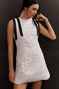 Lovaan Lena Quilted Taffeta Mini Dress
