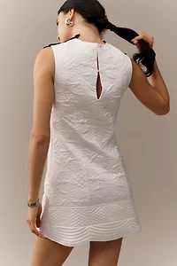 Lovaan Lena Quilted Taffeta Mini Dress