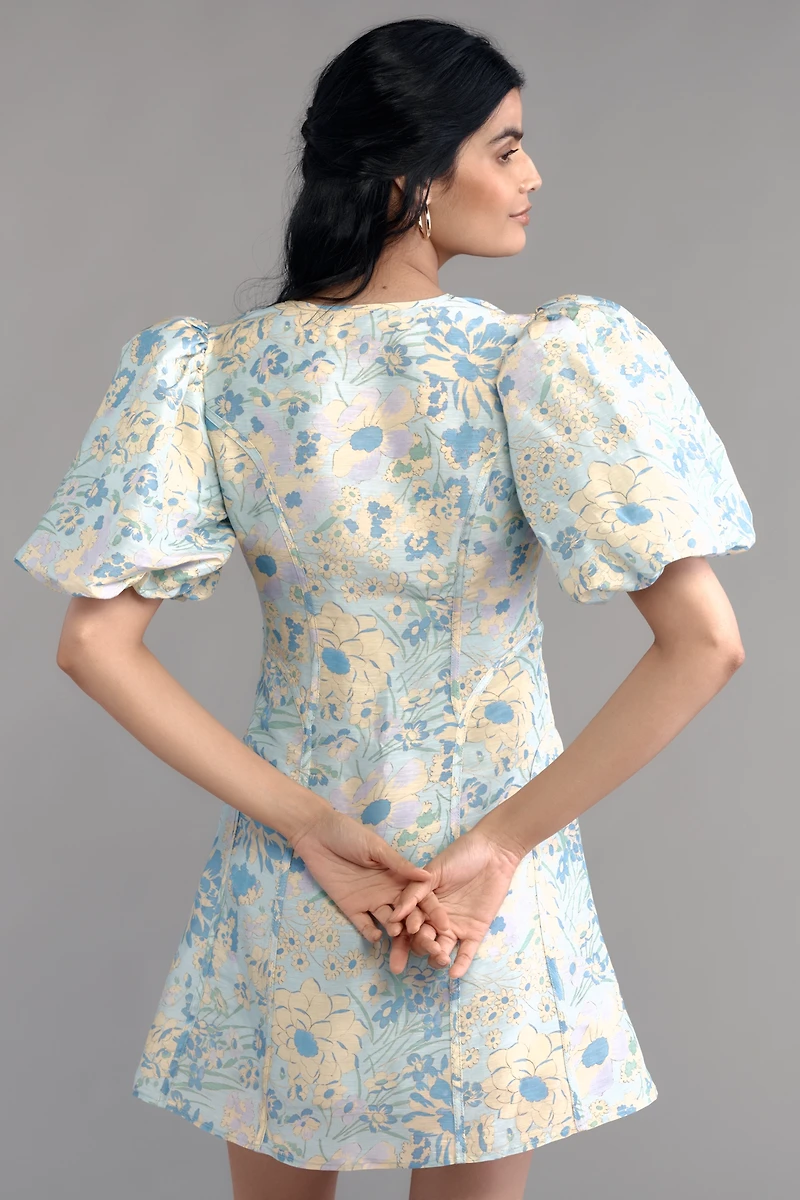 Lovaan Adeline Linen Silk Blend Mini Dress
