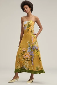 Lovaan Phillipa Linen Midi Dress