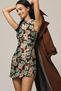 Lovaan Harper Linen-Silk Sleeveless Mini Dress