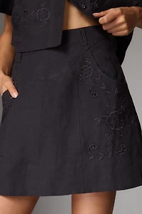 Lovaan Nina Linen Mini Skirt