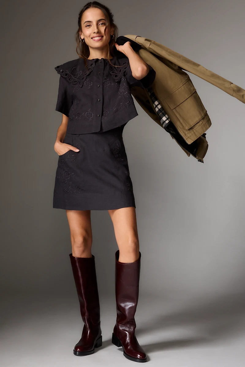 Lovaan Nina Linen Mini Skirt