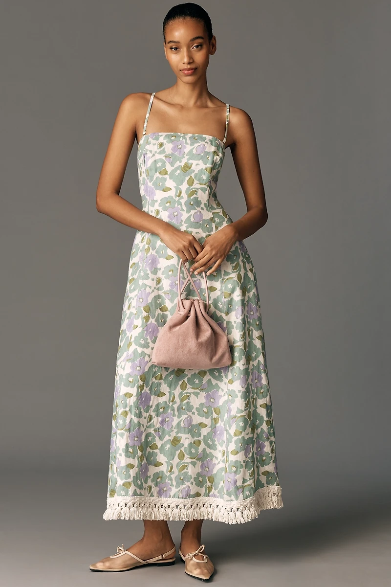 Lovaan Philippa Strapless A-Line Midi Dress