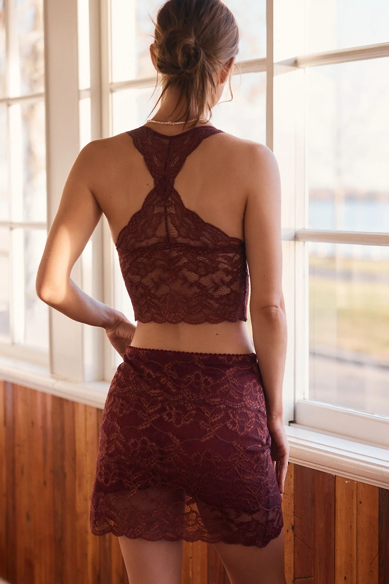 Clo Intimo Lace Wrap Mini Skirt