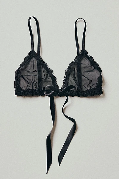 Hanky Panky Peek-a-Boo Lace Tie-Front Bralette
