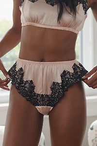 Lexi Wood x Hanky Panky Victoria Silk Flutter Tanga Panty