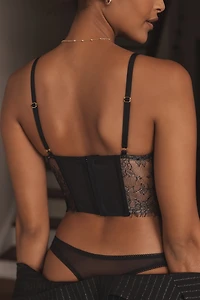 By Anthropologie Lace Hourglass Corset Bra