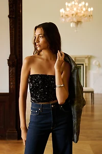By Anthropologie Sequin Tube Top