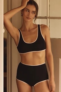 By Anthropologie Lace-Trim Scoop-Neck Bra