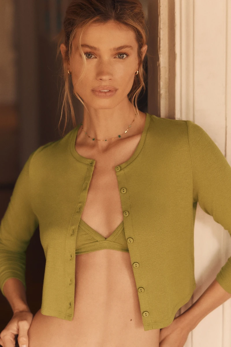 LyreBird Crop Cardigan Sweater