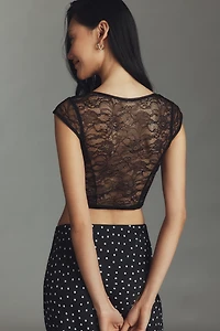 LyreBird Lace Corset Pullover Top
