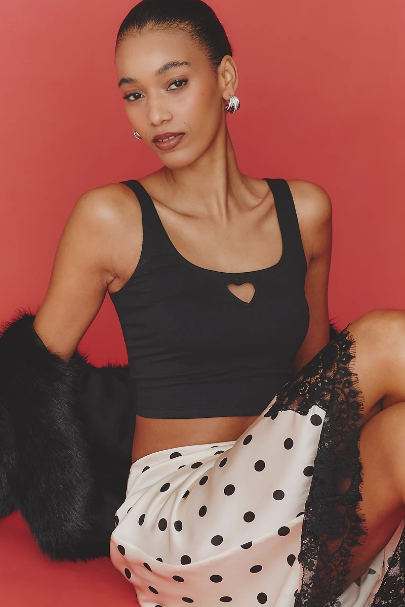 LyreBird Heart Cutout Crop Top