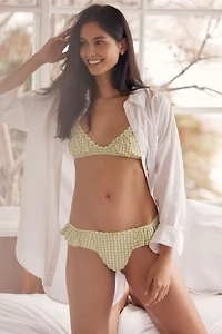 LyreBird Gingham Ruched Bralette