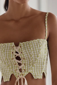LyreBird Gingham Bustier Top