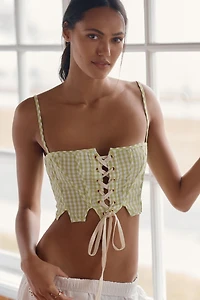 LyreBird Gingham Bustier Top