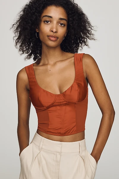 LyreBird Satin Corset Top