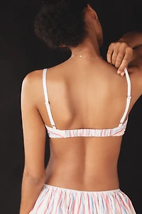By Anthropologie Lace-Trim Cotton Shelf Bralette