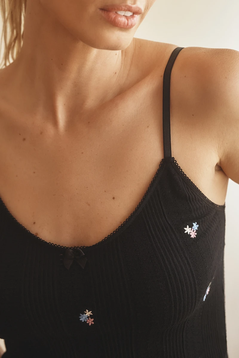 The LyreBird Pointelle Seamless Longline Bra