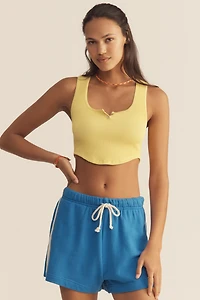 By Anthropologie Seamless Henley Crop Top
